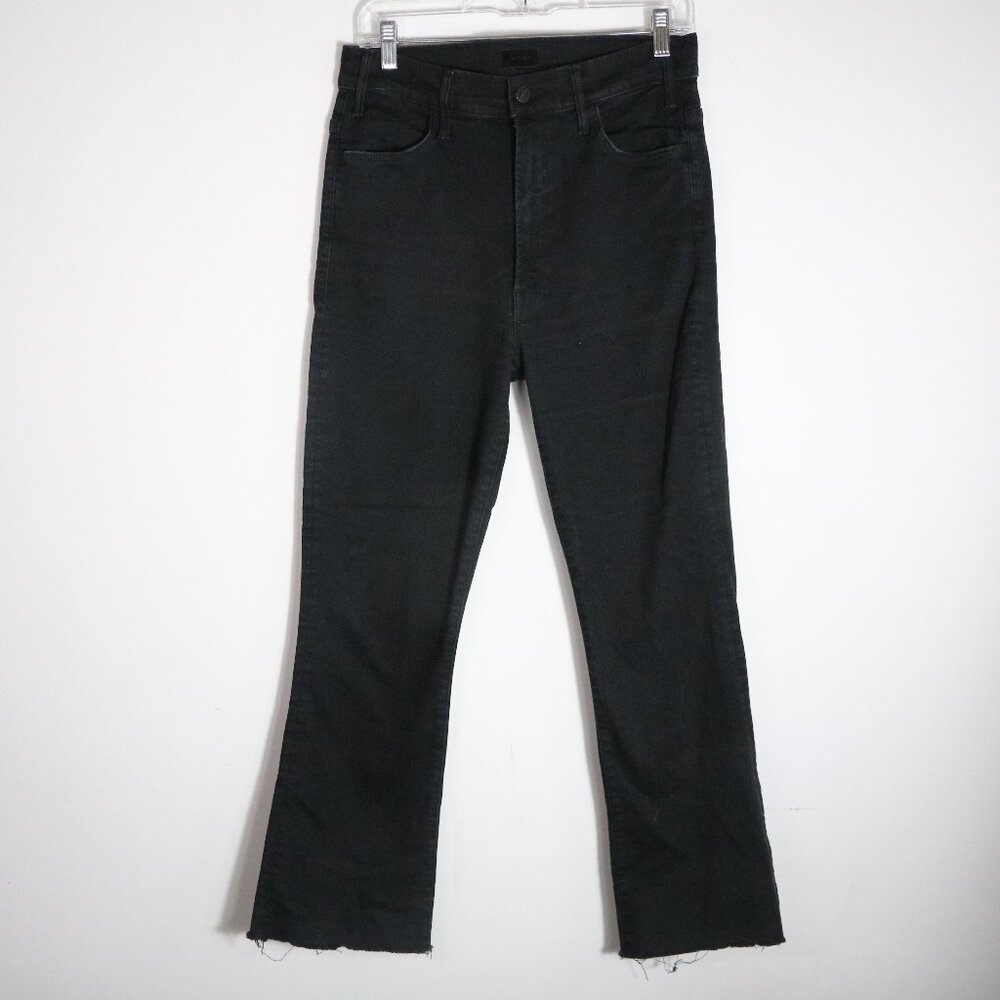 MOTHER Black Ankle Crop Jeans